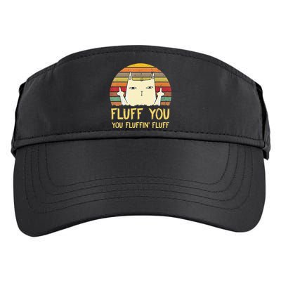 Fluff You You Fluffin' Fluff Funny Meow Cat Kitten Adult Drive Performance Visor