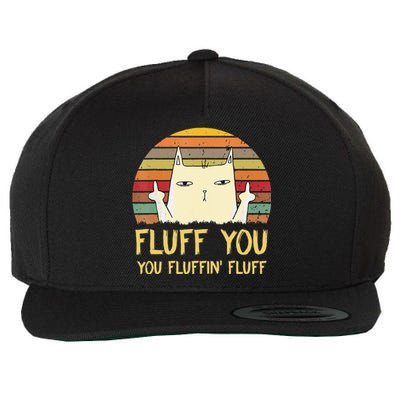 Fluff You You Fluffin' Fluff Funny Meow Cat Kitten Wool Snapback Cap