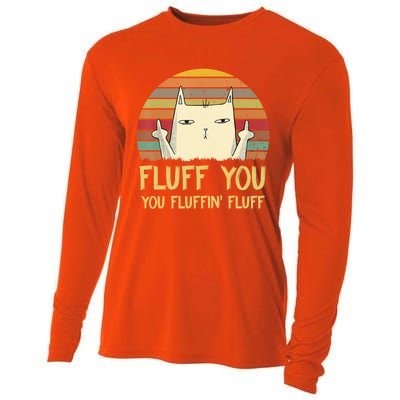 Fluff You You Fluffin' Fluff Cute Gift Funny Cat Kitten Lovers Meaningful Gift Cooling Performance Long Sleeve Crew