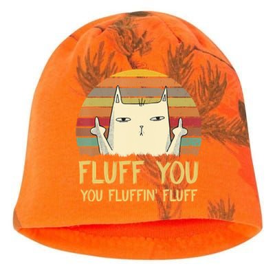 Fluff You You Fluffin' Fluff Cute Gift Funny Cat Kitten Lovers Meaningful Gift Kati - Camo Knit Beanie