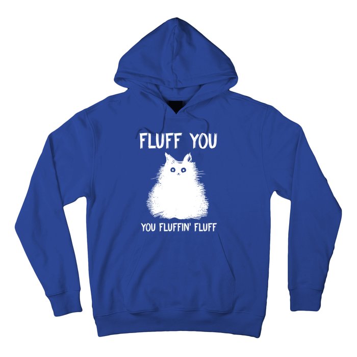 Fluff You You Fluffin' Fluff Gift Funny Cat Kitten Gift Hoodie