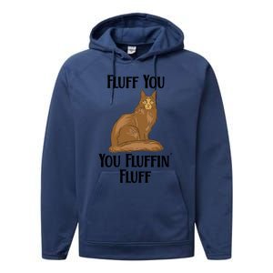 Fluff You You Fluffin Fluff Funny Cat Gift Performance Fleece Hoodie