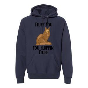 Fluff You You Fluffin Fluff Funny Cat Gift Premium Hoodie