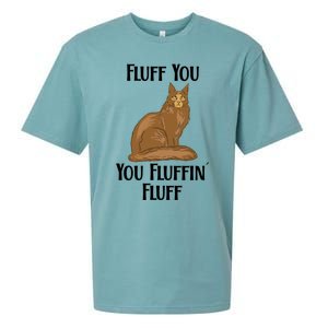 Fluff You You Fluffin Fluff Funny Cat Gift Sueded Cloud Jersey T-Shirt