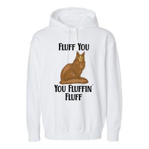 Fluff You You Fluffin Fluff Funny Cat Gift Garment-Dyed Fleece Hoodie