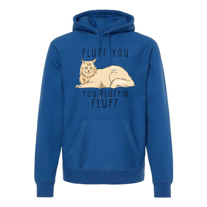 Fluff You You Fluffin Fluff Funny Cat Gift Premium Hoodie