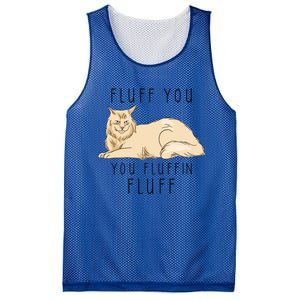 Fluff You You Fluffin Fluff Funny Cat Gift Mesh Reversible Basketball Jersey Tank