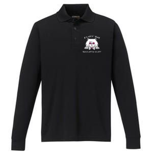 Fluff You You Fluffin' Fluff Gift Funny Cat Kitten Meaningful Gift Performance Long Sleeve Polo