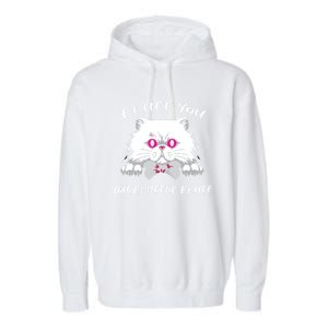 Fluff You You Fluffin' Fluff Gift Funny Cat Kitten Meaningful Gift Garment-Dyed Fleece Hoodie