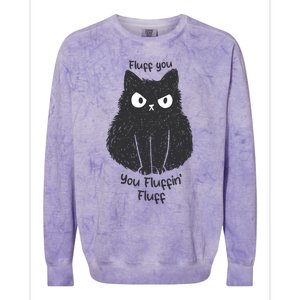 Fluff You You Fluffin Fluff Funny Cat Gift Colorblast Crewneck Sweatshirt