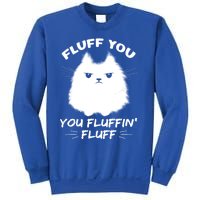 Fluff You You Fluffin' Fluff Gift Funny Cat Kitten Gift Sweatshirt