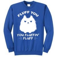 Fluff You You Fluffin' Fluff Gift Funny Cat Kitten Gift Tall Sweatshirt