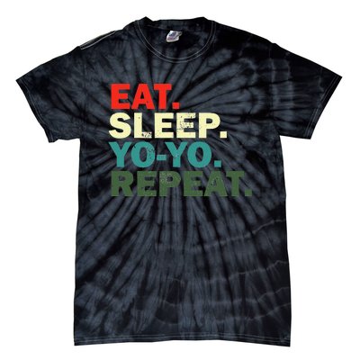 Funny Yo Yo Lover Eat Sleep Yo Yo Repeat Tie-Dye T-Shirt