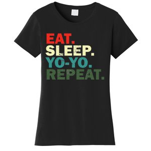 Funny Yo Yo Lover Eat Sleep Yo Yo Repeat Women's T-Shirt