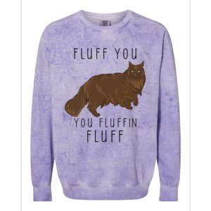 Fluff You You Fluffin Fluff Funny Cat Gift Colorblast Crewneck Sweatshirt