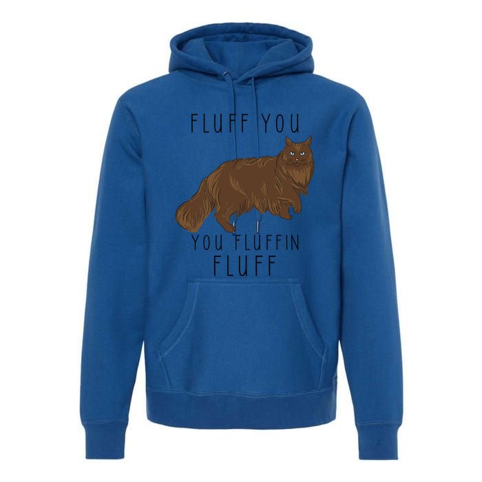 Fluff You You Fluffin Fluff Funny Cat Gift Premium Hoodie