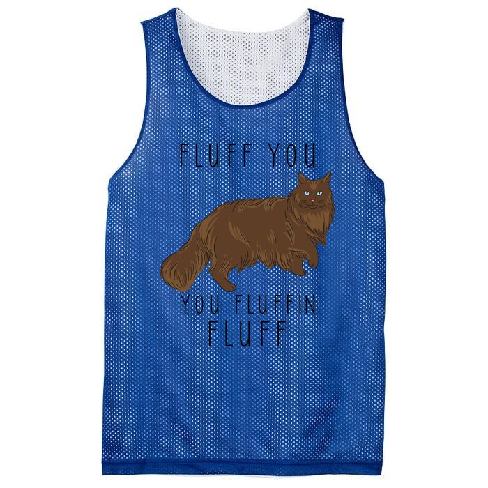 Fluff You You Fluffin Fluff Funny Cat Gift Mesh Reversible Basketball Jersey Tank