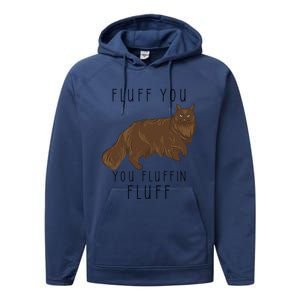 Fluff You You Fluffin Fluff Funny Cat Gift Performance Fleece Hoodie