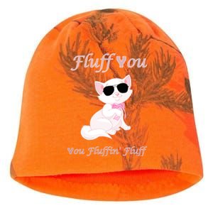 Fluff You You Fluffin' Fluff Gift Funny Cat Kitten Funny Gift Kati - Camo Knit Beanie