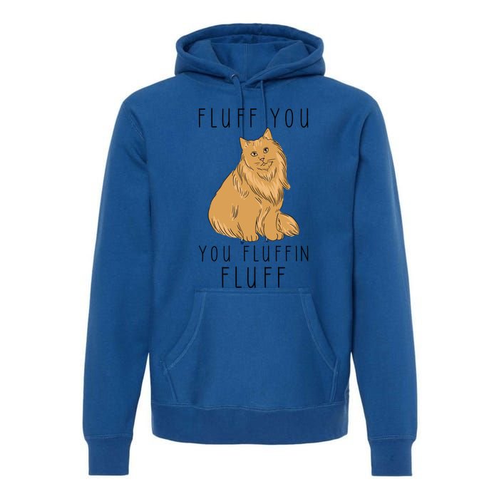 Fluff You You Fluffin Fluff Funny Cat Gift Premium Hoodie