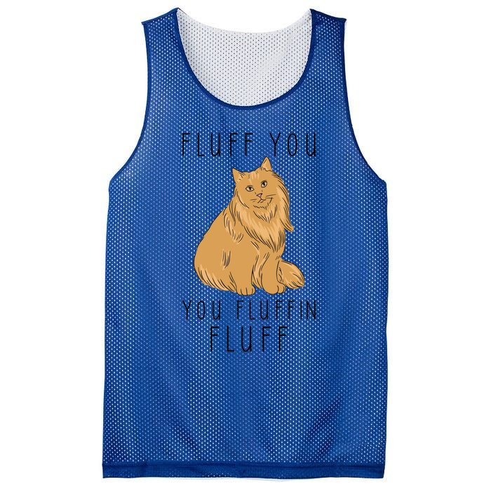 Fluff You You Fluffin Fluff Funny Cat Gift Mesh Reversible Basketball Jersey Tank