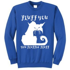 Fluff You You Fluffin' Fluff Gift Funny Cat Kitten Meaningful Funny Gift Sweatshirt