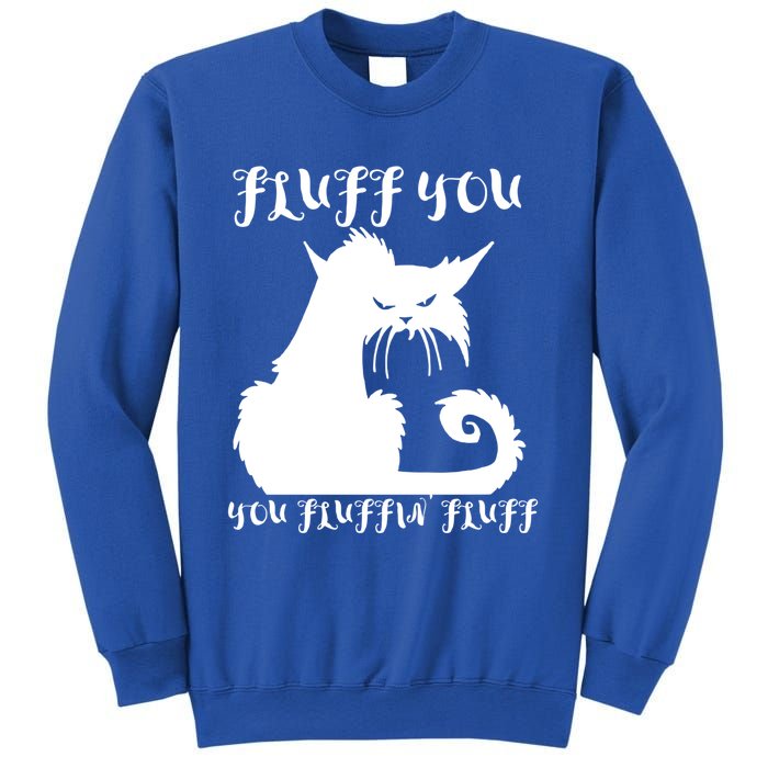 Fluff You You Fluffin' Fluff Gift Funny Cat Kitten Meaningful Funny Gift Sweatshirt