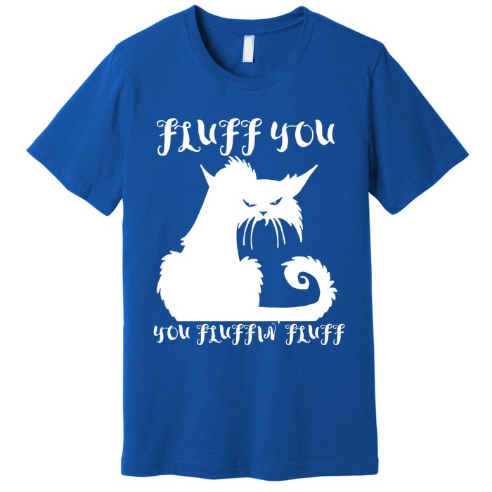 Fluff You You Fluffin' Fluff Gift Funny Cat Kitten Meaningful Funny Gift Premium T-Shirt