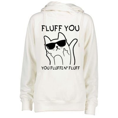 Fluff You You Fluffin' Fluff Womens Funnel Neck Pullover Hood