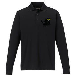 Fluff You You Fluffin Fluff Funny Cat Gift Performance Long Sleeve Polo