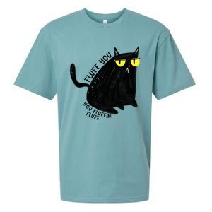 Fluff You You Fluffin Fluff Funny Cat Gift Sueded Cloud Jersey T-Shirt