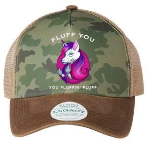 Fluff You You Fluffin' Fluff Gift Unicorn Gift Legacy Tie Dye Trucker Hat