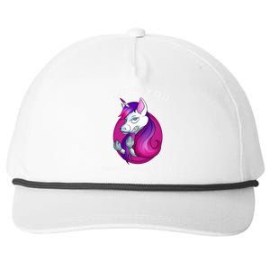 Fluff You You Fluffin' Fluff Gift Unicorn Gift Snapback Five-Panel Rope Hat