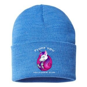 Fluff You You Fluffin' Fluff Gift Unicorn Gift Sustainable Knit Beanie