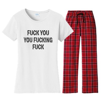 Fuck You You Fucking Fuck Women's Flannel Pajama Set