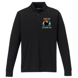 Fluff You You Fluffin Fluff Funny Cat Kitten Lovers Gift Performance Long Sleeve Polo