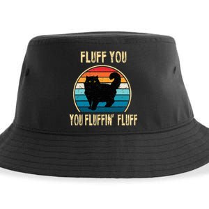 Fluff You You Fluffin Fluff Funny Cat Kitten Lovers Gift Sustainable Bucket Hat