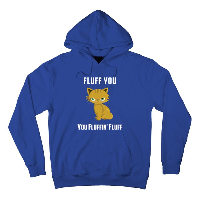 Fluff You You Fluffin' Fluff Funny Cute And Angry Cat Kitten Gift Hoodie