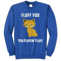 Fluff You You Fluffin' Fluff Funny Cute And Angry Cat Kitten Gift Sweatshirt