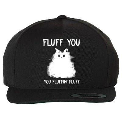 Fluff You Youcool Giftfluffin Fluff Funny Cat Kitten Gift Wool Snapback Cap