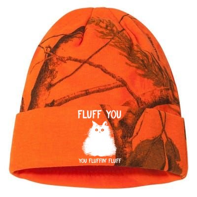 Fluff You Youcool Giftfluffin Fluff Funny Cat Kitten Gift Kati Licensed 12" Camo Beanie