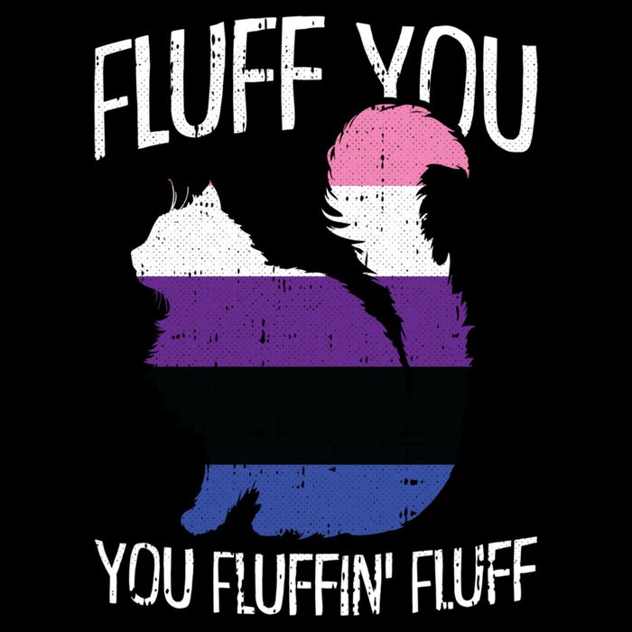 Fluff You You Fluffin Fluff Gendergreat Giftfluid Pride Cat Lgbtgreat Giftq Cute Impact Tech Backpack
