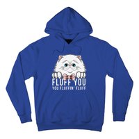 Fluff You You Fluffin' Fluff Outfit Funny Cat Kitten Design Gift Hoodie