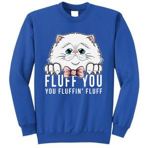 Fluff You You Fluffin' Fluff Outfit Funny Cat Kitten Design Gift Sweatshirt