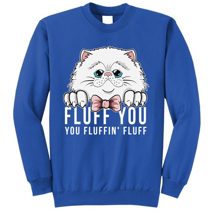 Fluff You You Fluffin' Fluff Outfit Funny Cat Kitten Design Gift Sweatshirt