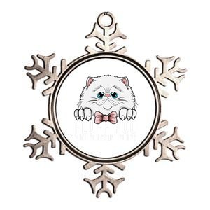 Fluff You You Fluffin' Fluff Outfit Funny Cat Kitten Design Gift Metallic Star Ornament