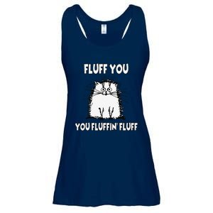 Fluff You You Fluffin Fluff Funny Cat Ladies Essential Flowy Tank