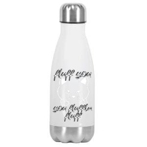 Fluff You You Fluffin Fluff Cat Flipping Off Meaningful Gift Stainless Steel Insulated Water Bottle