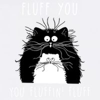Fluff You You Fluffin' Fluff Cat Funny Sarcasm Cat Lover Gift Garment-Dyed Sweatshirt