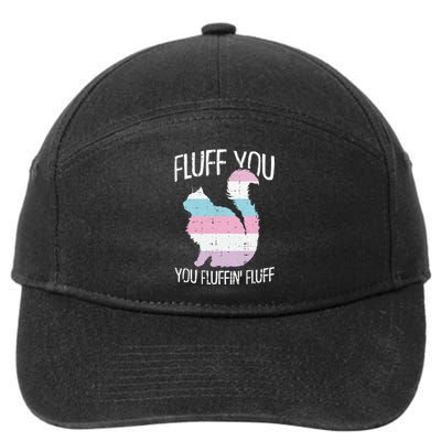 Fluff You You Fluffin Fluff Intersexual Pride Cat Lgbtq 7-Panel Snapback Hat